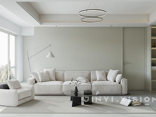 浅调奶油现代风，把松弛感搬进家里