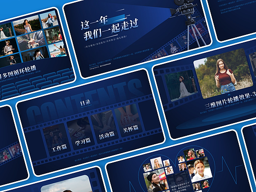 M126-年会暖场活动宣传动感相册PPT模板2025版