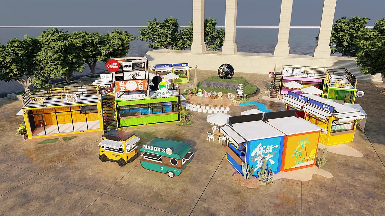 【恐龙谷】-集装箱创意市集设计 | 晓众品牌（图ZNDAwODgwNDI0） - 品牌 - 站酷设计师晓众品牌全案设计原创素材 - 站酷ZCOOL