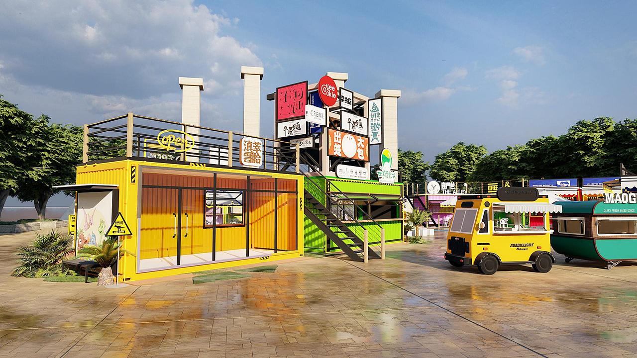 【恐龙谷】-集装箱创意市集设计 | 晓众品牌（图ZNDAwODgwNDI4） - 品牌 - 站酷设计师晓众品牌全案设计原创素材 - 站酷ZCOOL