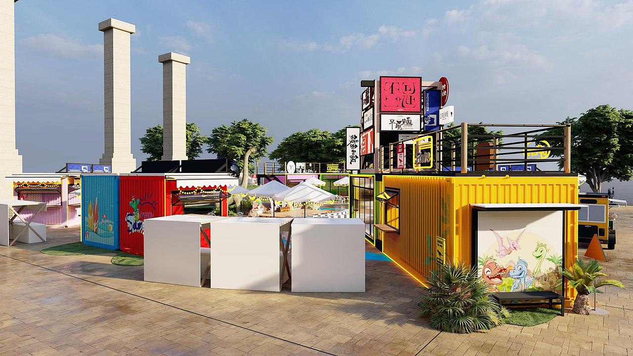 【恐龙谷】-集装箱创意市集设计 | 晓众品牌（图ZNDAwODgwNDU2） - 品牌 - 站酷设计师晓众品牌全案设计原创素材 - 站酷ZCOOL