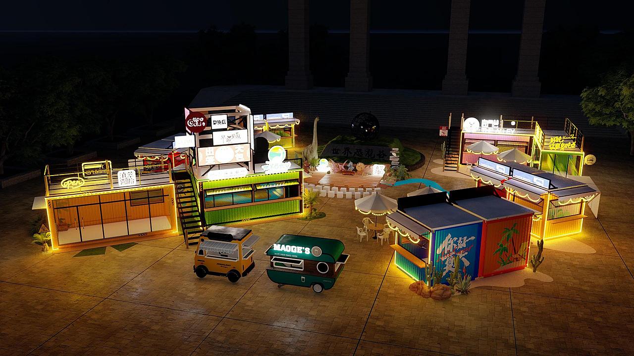 【恐龙谷】-集装箱创意市集设计 | 晓众品牌（图ZNDAwODgwNDY4） - 品牌 - 站酷设计师晓众品牌全案设计原创素材 - 站酷ZCOOL