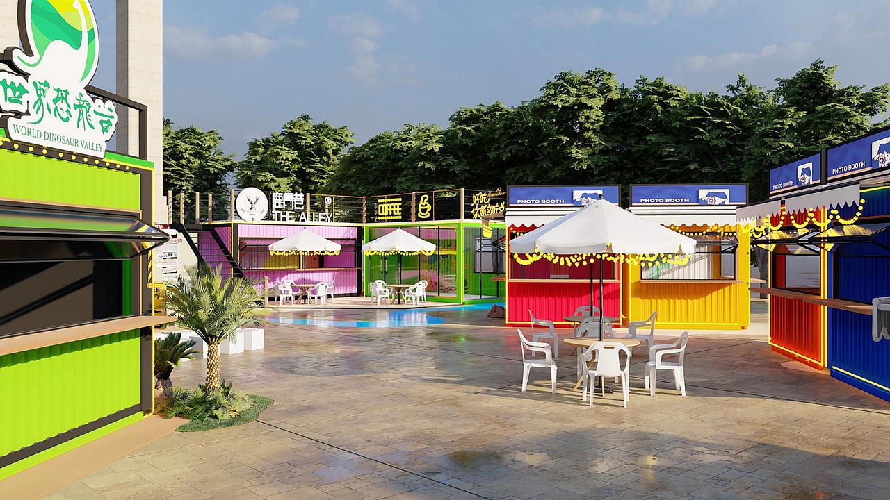 【恐龙谷】-集装箱创意市集设计 | 晓众品牌（图ZNDAwODgwNDM2） - 品牌 - 站酷设计师晓众品牌全案设计原创素材 - 站酷ZCOOL