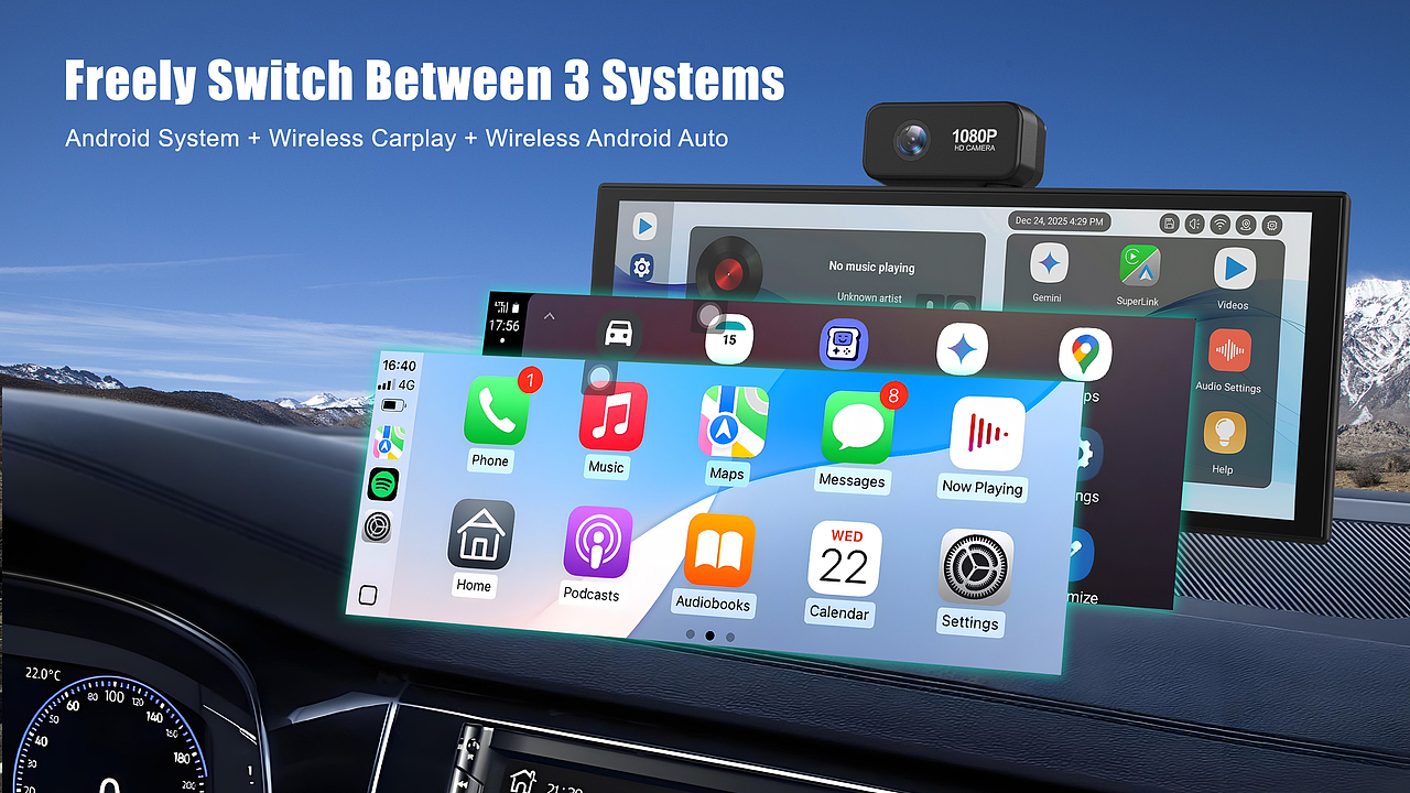 1080P Dual AI CarPlay DVR (8-Core Android 15)（图ZNDAwODgyNDA4） - 电子产品 - 站酷设计师TimiZhao原创素材 - 站酷ZCOOL