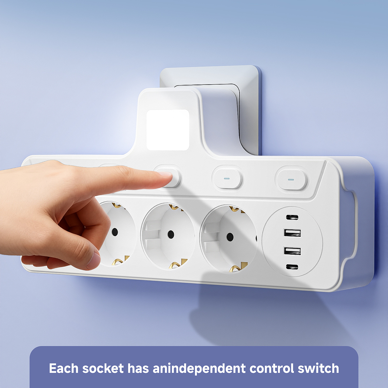 电子产品 带U带灯插座-Amazon亚马逊主副图A+设计案例（图ZNDAwODg2Njcy） - 电商 - 站酷设计师亚马逊设计工作室原创素材 - 站酷ZCOOL