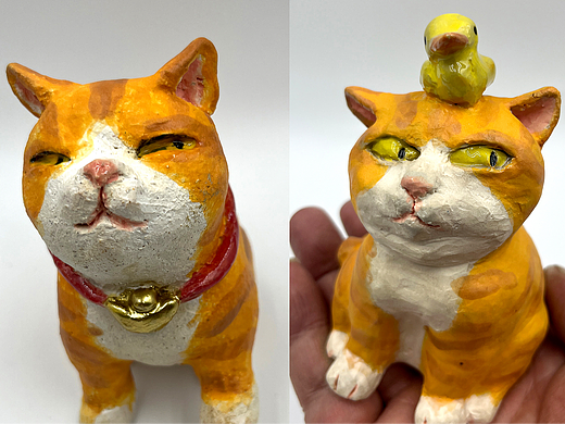 近期又做了好多陶艺猫，纯手捏，都是孤品~