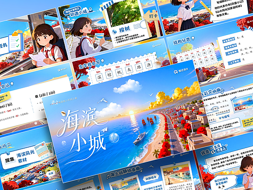 小学语文公开课课件《海滨小城》