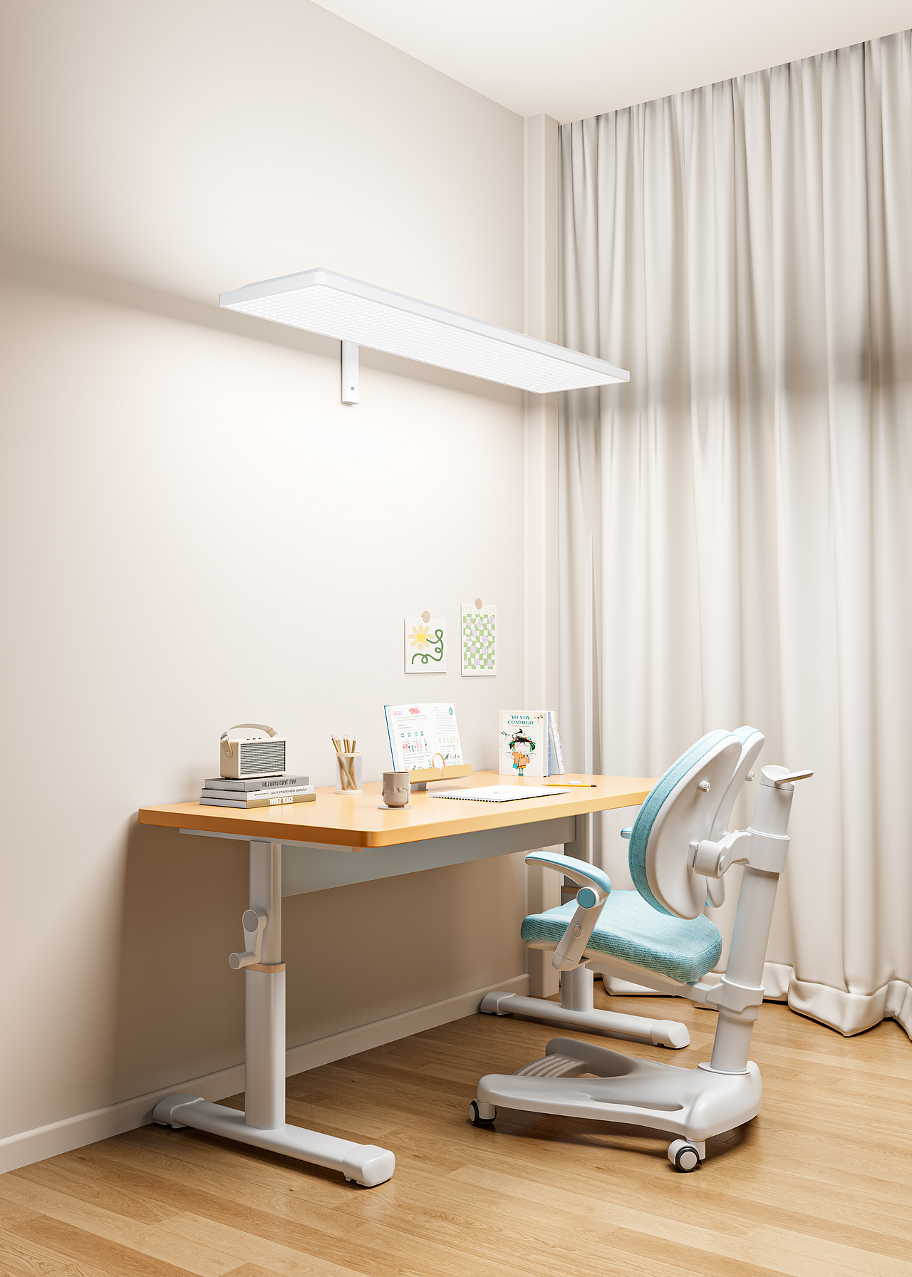 3D建模渲染 學(xué)習(xí)燈產(chǎn)品 落地?zé)?吊燈（圖ZNDAwOTE2OTQ0） - 產(chǎn)品 - 站酷設(shè)計(jì)師侯峰原創(chuàng)素材 - 站酷ZCOOL