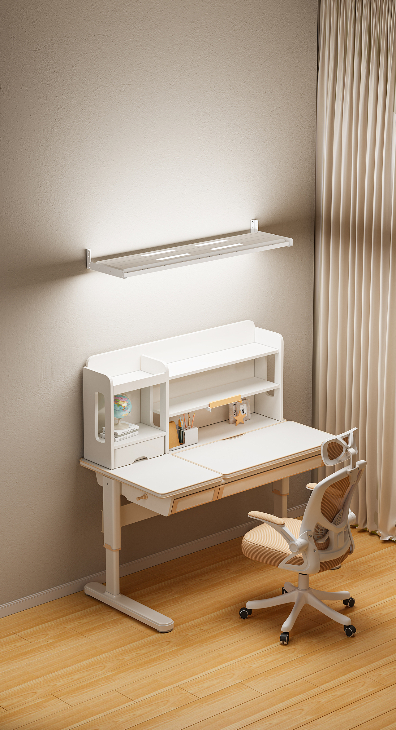 3D建模渲染 學(xué)習(xí)燈產(chǎn)品 落地?zé)?吊燈（圖ZNDAwOTE2OTQw） - 產(chǎn)品 - 站酷設(shè)計(jì)師侯峰原創(chuàng)素材 - 站酷ZCOOL