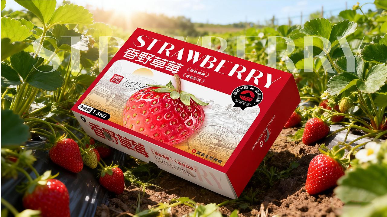 【乌蒙晚缇】-草莓包装设计 | 晓众品牌（图ZNDAwOTMyNzIw） - 品牌 - 站酷设计师晓众品牌全案设计原创素材 - 站酷ZCOOL