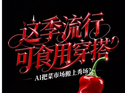 短视频作品-菜市场灵感出逃，AI高定秀场惊艳开场