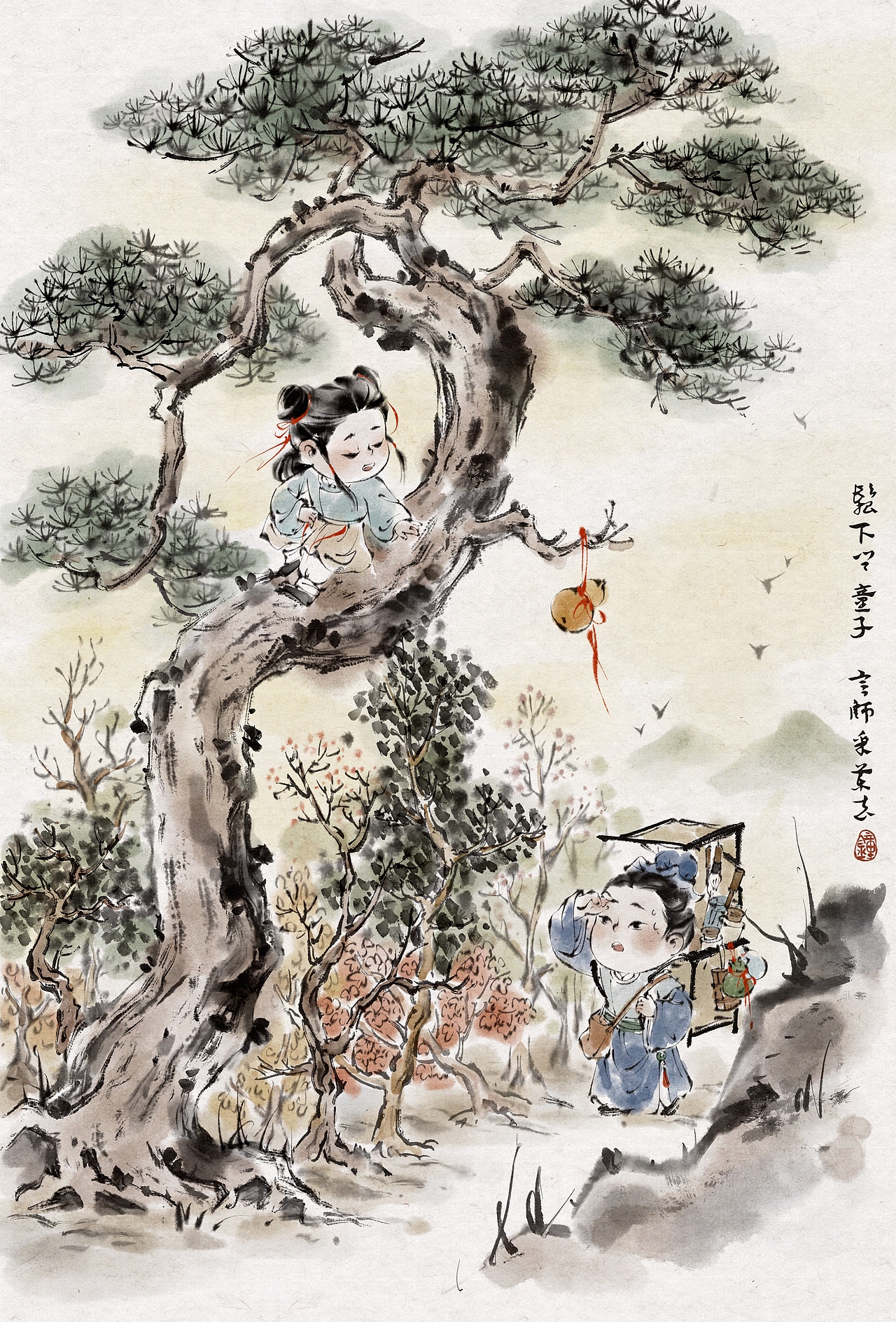 2025水墨风插画年终总结（图ZNDAwOTM3NzEy） - 儿童插画 - 站酷设计师钟小朋友原创素材 - 站酷ZCOOL