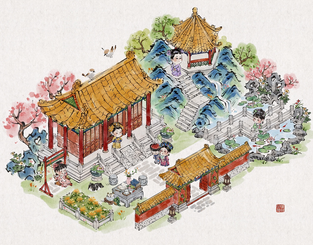 2025水墨风插画年终总结（图ZNDAwOTM4MDg4） - 儿童插画 - 站酷设计师钟小朋友原创素材 - 站酷ZCOOL