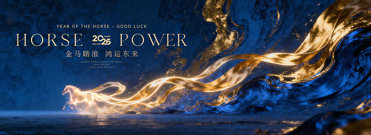 《金马踏浪》马年主视觉设计-马年大运（图ZNDAwOTM5NTg0） - 海报 - 站酷设计师玄岳丶Rock原创素材 - 站酷ZCOOL