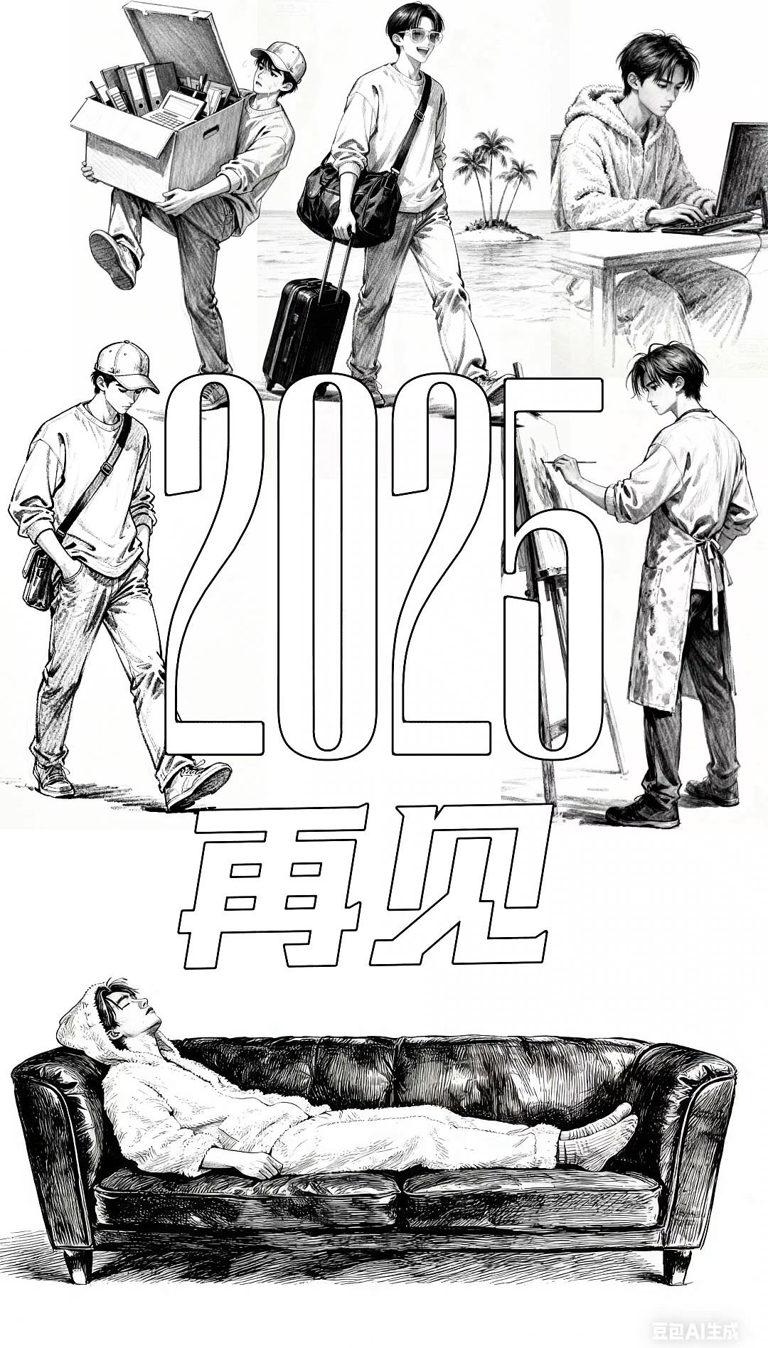 2025，再见！（图ZNDAwOTQ4MDAw） - 动画片 - 站酷设计师南希龙原创素材 - 站酷ZCOOL
