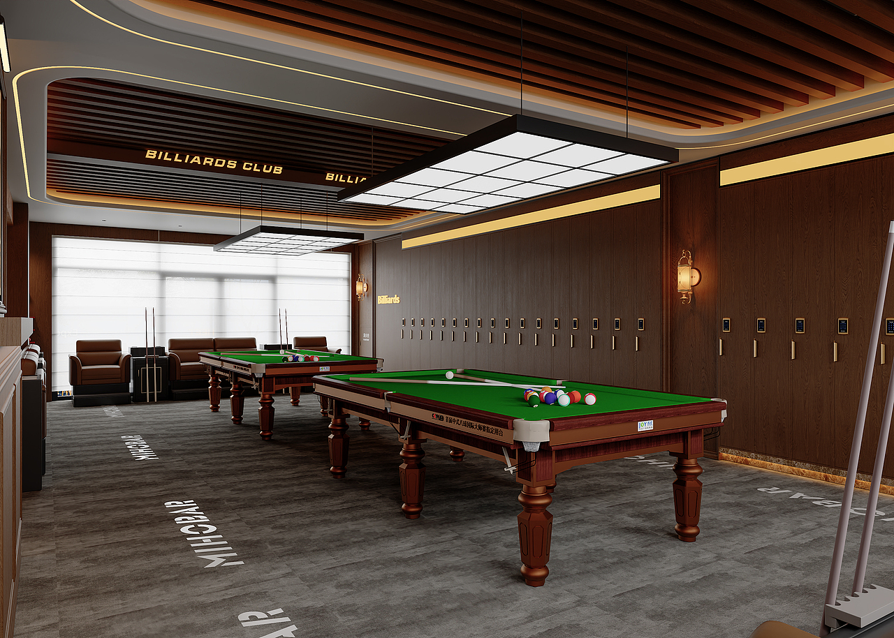 美式暗调台球厅（图ZNDAwOTUwNjcy） - 商业空间设计 - 站酷设计师小小堡o原创素材 - 站酷ZCOOL