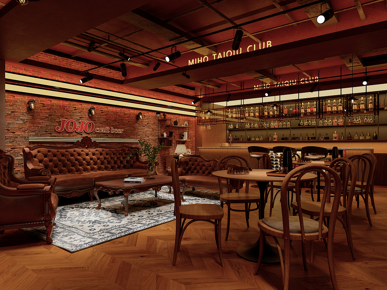 美式暗调台球厅（图ZNDAwOTUwNzAw） - 商业空间设计 - 站酷设计师小小堡o原创素材 - 站酷ZCOOL
