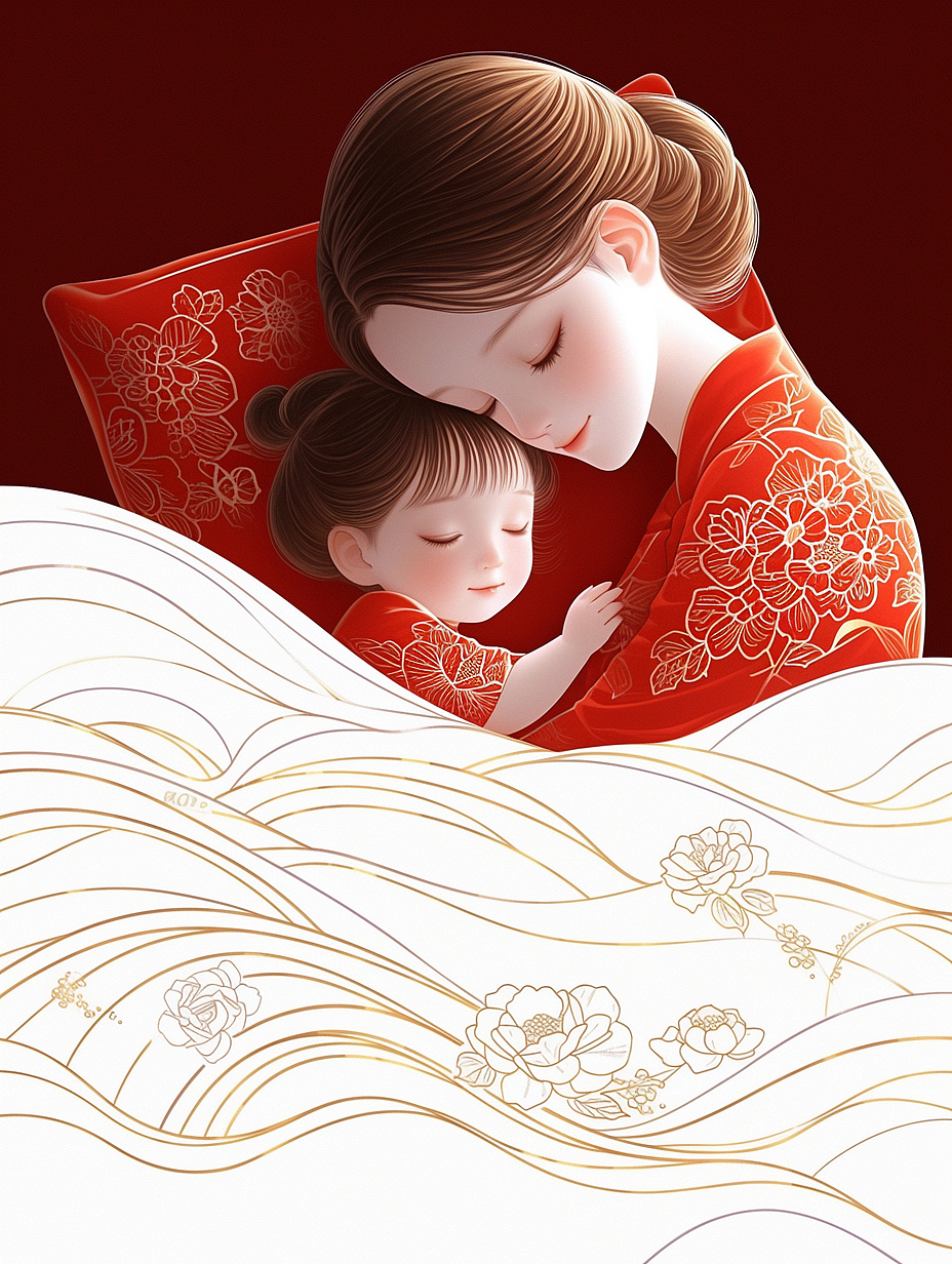 母亲的爱（1）（图ZNDAwOTU2Mzg0） - AI作品 - 站酷设计师流星的数字艺术原创素材 - 站酷ZCOOL