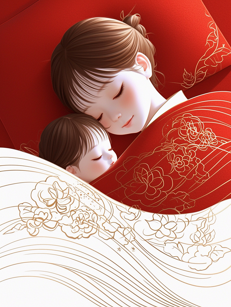 母亲的爱（1）（图ZNDAwOTU2Mzk2） - AI作品 - 站酷设计师流星的数字艺术原创素材 - 站酷ZCOOL