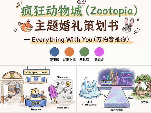 疯狂动物城主题婚礼策划案