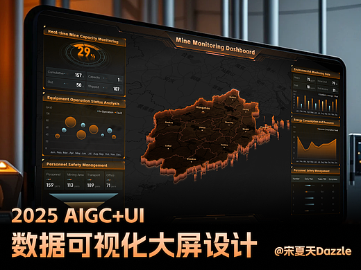 【2025总结】AI赋能UI：数据可视化大屏