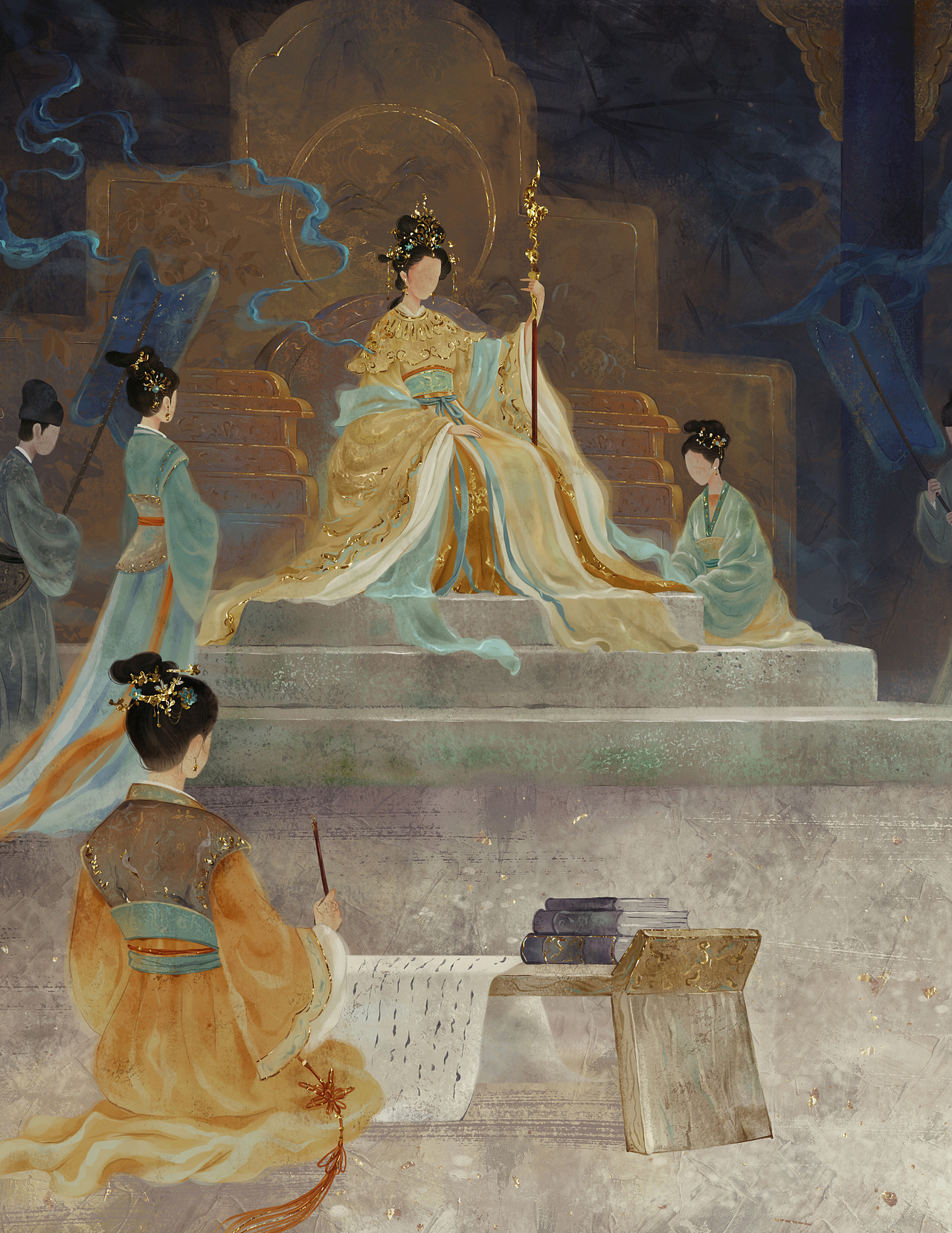 《玉茗茶骨》插图（图ZNDAwOTc5MTI4） - 商业插画 - 站酷设计师才仙插画原创素材 - 站酷ZCOOL