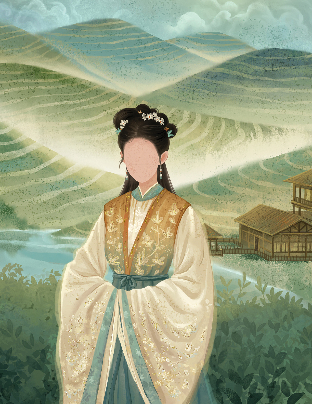 《玉茗茶骨》插图（图ZNDAwOTc5MjI0） - 商业插画 - 站酷设计师才仙插画原创素材 - 站酷ZCOOL