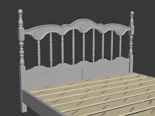简单的雕花床