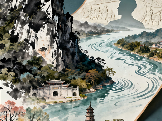 广西桂平市非遗名录推广概念海报（个人主页-ZNzI5OTM3ODg=） - 商业插画 - 站酷设计师桂在设计原创素材 - 站酷ZCOOL