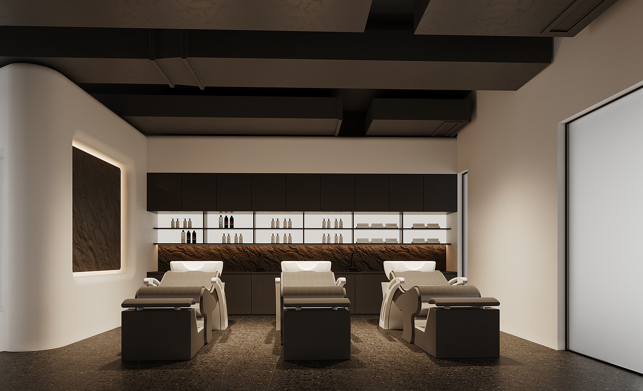 理发店设计（图ZNDAwOTkxMzU2） - 商业空间设计 - 站酷设计师南男原创素材 - 站酷ZCOOL