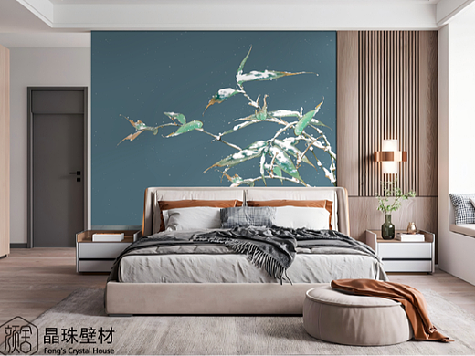 【颜舍・晶珠壁材】雪落竹梢（个人主页-ZNzI5OTQ0NDg=） - 家装设计 - 站酷设计师颜舍晶制空间原创素材 - 站酷ZCOOL