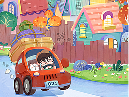 夢幻小鎮(zhèn)（原創(chuàng)插畫）