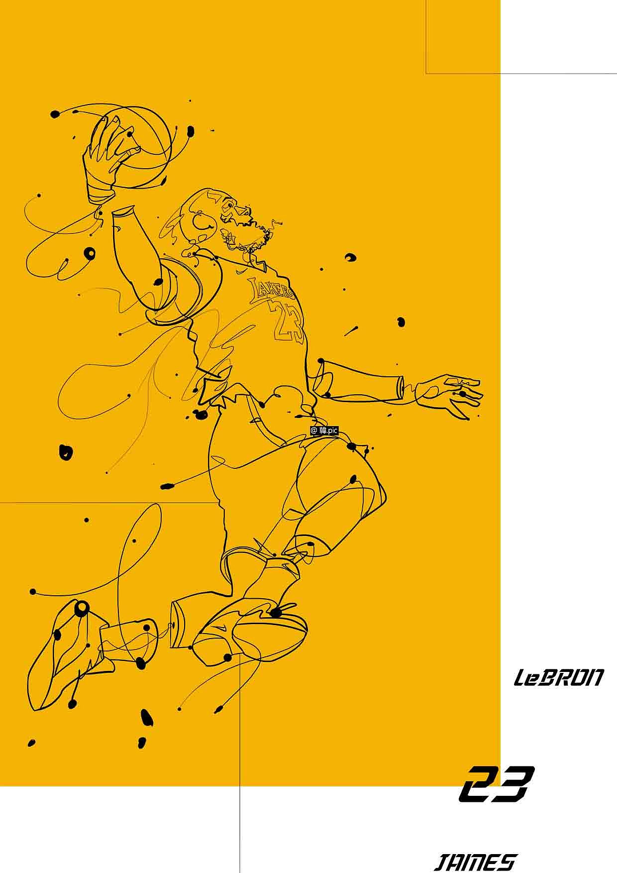 体育画画报｜James23（图ZNDAxMDAzNTUy） - 艺术插画 - 站酷设计师牛仔酷胖虎原创素材 - 站酷ZCOOL