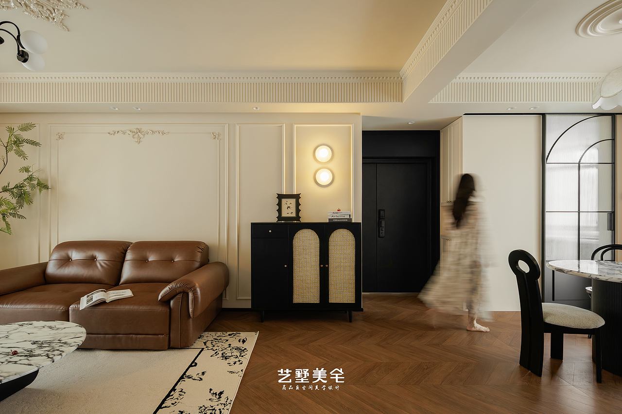 【棕调拾光】89㎡棕调法式 一场温暖与精致的邂逅（图ZNDAxMDI0NDYw） - 家装设计 - 站酷设计师合肥艺墅美宅设计原创素材 - 站酷ZCOOL