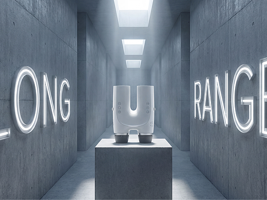 《AI 生成｜哑光白望远镜多场景视觉设计》