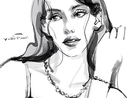 虞紫风时尚女人物插画