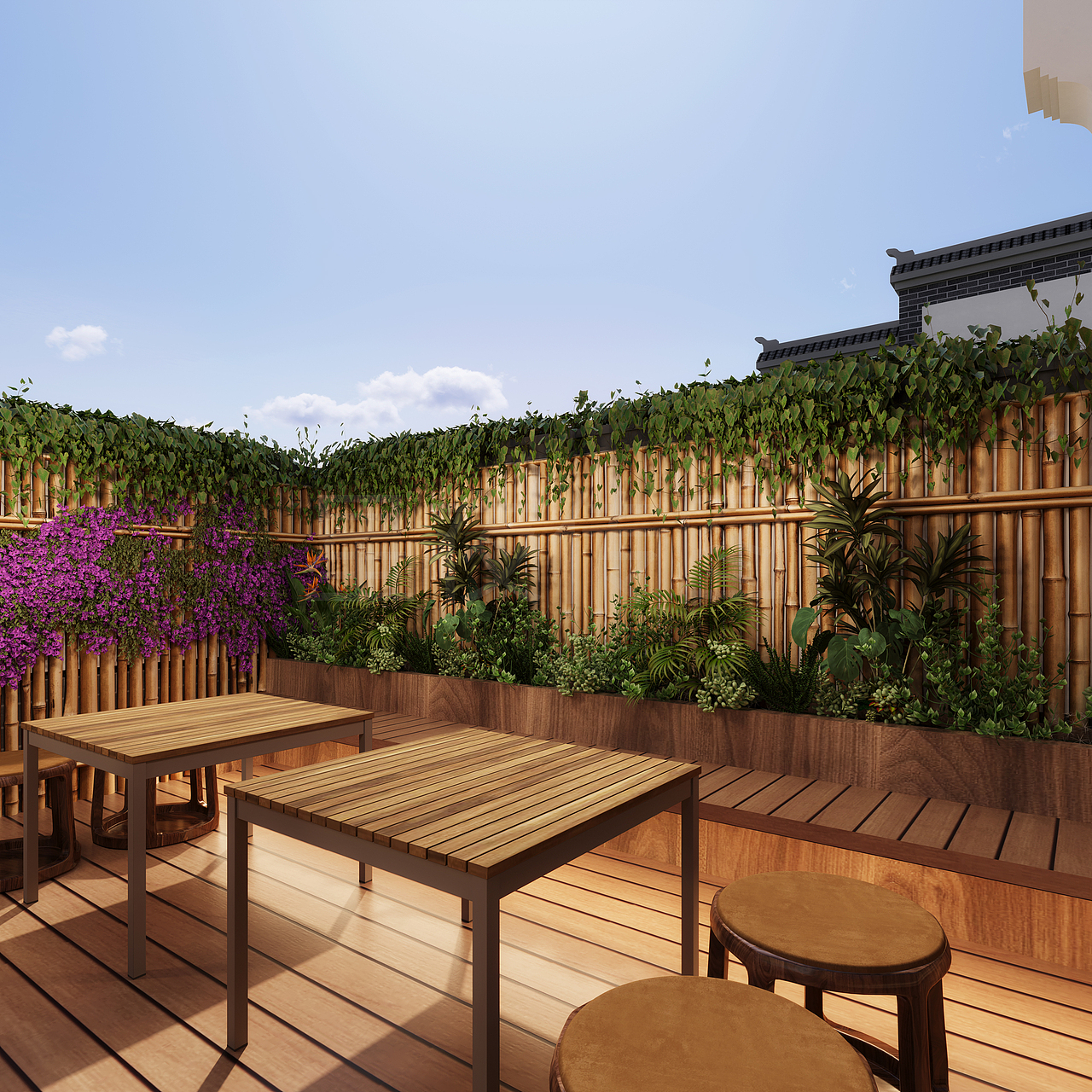 院子效果图（图ZNDAxMDM0ODEy） - 建筑设计 - 站酷设计师Z632975315原创素材 - 站酷ZCOOL