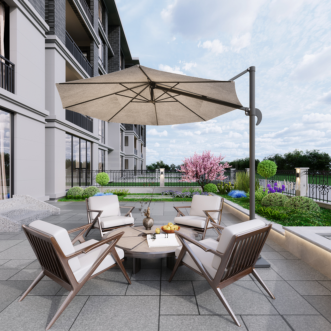 院子效果图（图ZNDAxMDM0ODIw） - 建筑设计 - 站酷设计师Z632975315原创素材 - 站酷ZCOOL