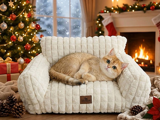 AI动效：宠物狗垫圣诞场景