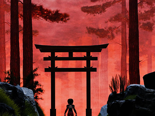 Gate.红雾林|3D 场景氛围渲染作品