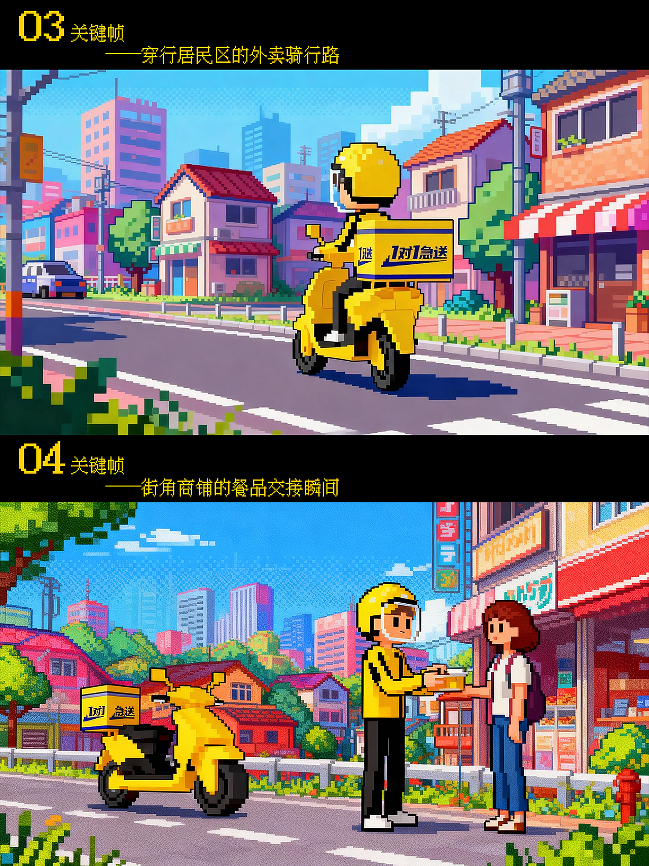 【像素世界的1对1急送之路】（图ZNDAxMDQ3MTE2） - AI作品 - 站酷设计师JIOJIO焦焦原创素材 - 站酷ZCOOL