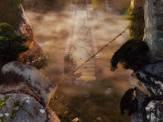 雾隐云阶|中式3D秘境场景氛围渲染