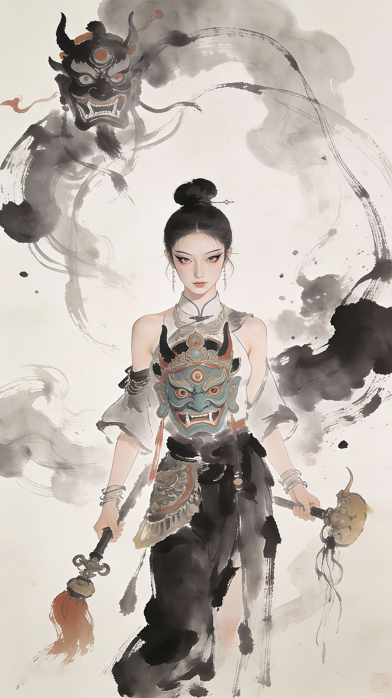 AIGC【傩戏】（图ZNDAxMDQ5Nzcy） - AI作品 - 站酷设计师文武炎赫原创素材 - 站酷ZCOOL