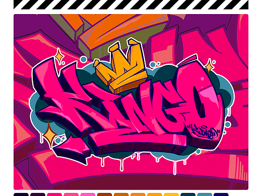 KING | 高尔夫球队 × 街头涂鸦字体设计
