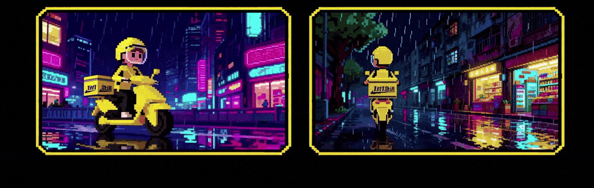 【像素世界的1对1急送之路】（图ZNDAxMDU5NDA4） - AI作品 - 站酷设计师JIOJIO焦焦原创素材 - 站酷ZCOOL