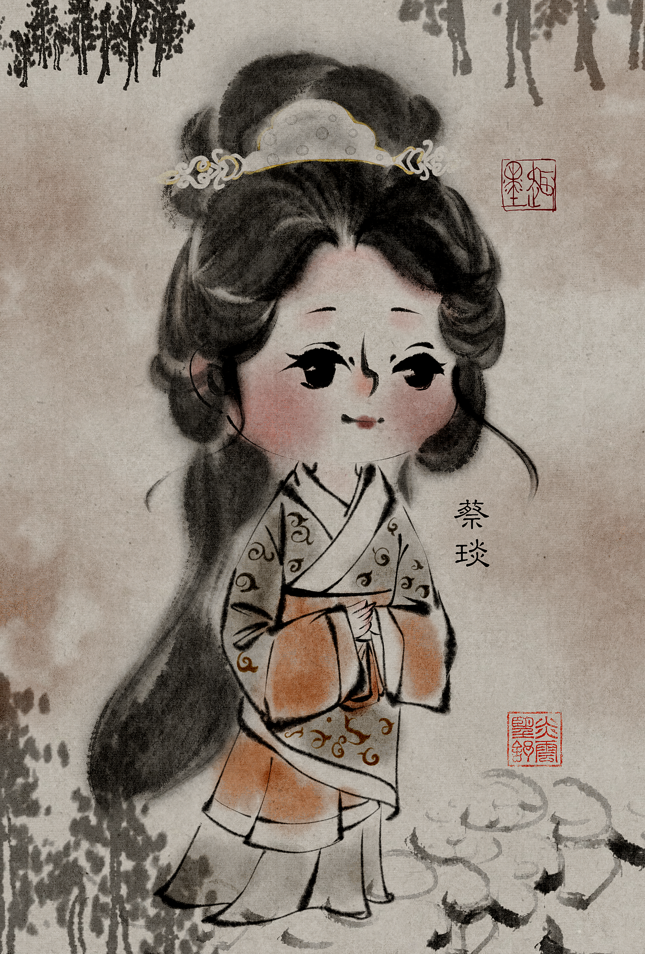 水墨人物|古人今画（更新中……）（图ZNDAxMDYwNDky） - 创作习作 - 站酷设计师炎云望舒原创素材 - 站酷ZCOOL