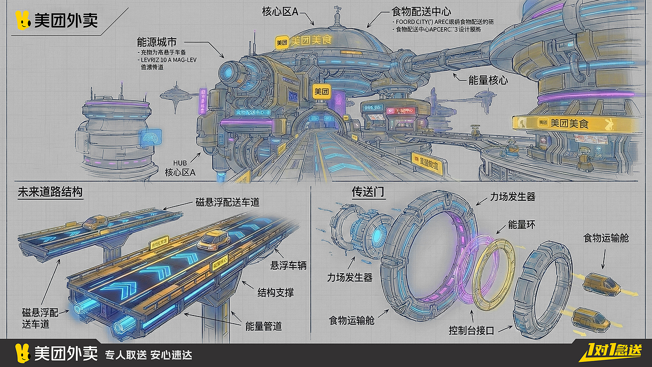 《美团外卖:降临亚特兰蒂斯》(图ZNDAxMDcwOTQ4) - AI作品 - 站酷设计师星河AI原创素材 - 站酷ZCOOL