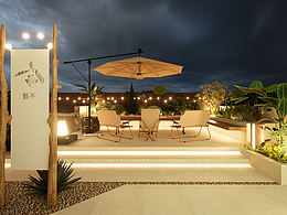 重慶70平方屋頂露營風(fēng)庭院效果圖