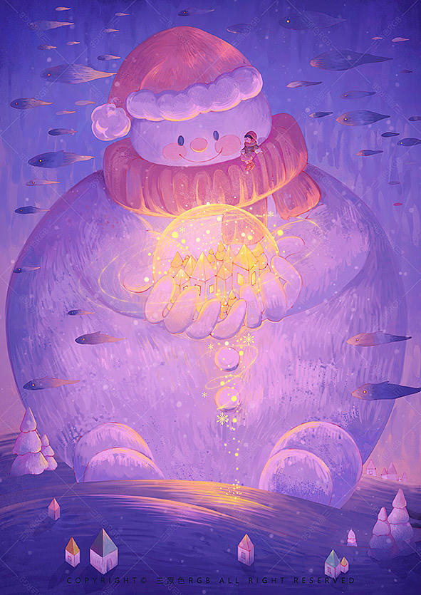 谁的童话里没有光呢《雪乡》系列插画集（图ZNDAxMDc4OTY4） - 商业插画 - 站酷设计师三原色RGB原创素材 - 站酷ZCOOL
