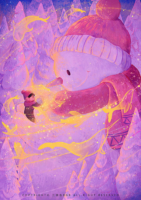 谁的童话里没有光呢《雪乡》系列插画集（图ZNDAxMDc4OTg4） - 商业插画 - 站酷设计师三原色RGB原创素材 - 站酷ZCOOL